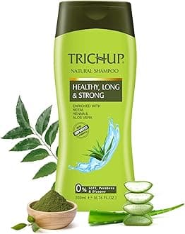 TRICHUP Healthy, Long & Strong Hair Shampoo - with The Natural Goodness of Aloe Vera, Neem & Henna (200ml), Multi
