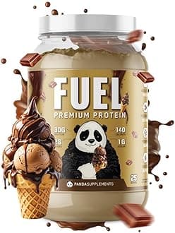 Underground Bio Labs Panda Fuel Premium Protein Whey,Hydrolyzed Collagen,Casein,Probiotics, Enzymes, Keto Friendly,Time Release, 25 Servings (2.5 Pound, Chocolate Ice Cream)
