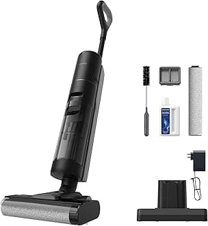 Dreame H12S Wet Dry Vacuum, All-in-One Cordless Mop for Hard Floors, Dirt Sensing Edge Cleaning, Hot Air Drying, Smart Floor Cleaner, Ideal