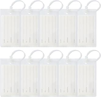 10 Pack Luggage Tags for Suitcases, Airplane Travel Essentials for Flying, International Travel Must Haves, and Luggage Accessories by Sodsay