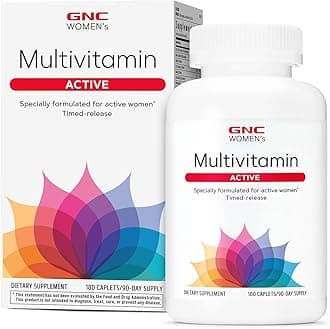 Women’s Active Multivitamin Clinically Proven for Nutrition, Exercise Recovery, Energy Production, Bone Health, Beauty, Immune, Biotin, Iron, Zinc, 180 Caplets