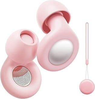 Ear Plugs for Sleeping Noise Cancelling, Reusable Silicone Ear Plugs for Noise Reduction with 8 Ear Tips, Earplugs for Sleep, Concerts, Travel, Snoring (Pink, One Size)