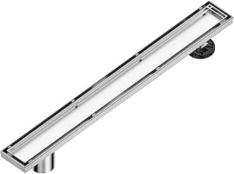Neodrain 24-Inch Side Outlet Linear Shower Drain with Tile insert Grate,Brushed 304 Stainless Steel Rectangle Shower Floor Drain,Floor Shower Drain With Adjustable Leveling Feet, Hair Strainer,609 mm