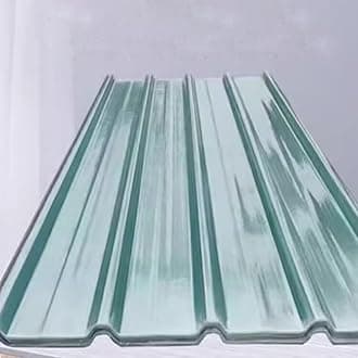 2mm Thick FRP Daylighting Panels,Clear Roof Sheet,1/3/4/6/8/10/12/15/18 Pcs Corrugated Roofing Sheets,Fiberglass Daylighting Panels,Greenhouse Rainproof Board,Easy to Cut (0.9x1.1m/35x43in,1 Pcs)
