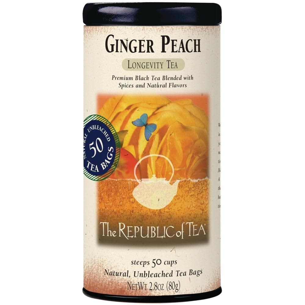 Ginger Peach Black Tea, Caffeinated, 50 Count
