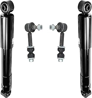 Detroit Axle - Rear Shock Absorbers Kit for 2006-2018 Toyota RAV4, 2007 2008 2009 2010 2011 2012 2013 2014 2015 2016 2017, 2 Shock Absorbers 2 Sway Bar End Links Replacement