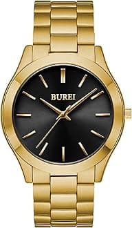 Mens Watches Stainless Steel Analog Quartz Watch Business Casual Fashion Minimalist Watches for Men