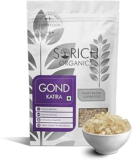 Sorich Organics Pure Gond Katira (Tragacanth Gum) Natural Edible Gond 400g| Cooling Ayurvedic Superfood for Summer Drinks, Falooda & Sweets | Supports Digestion, Hydration & Skin Health