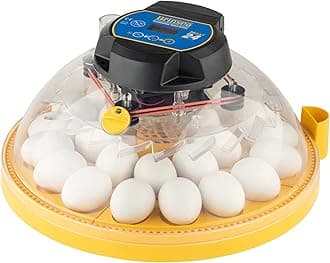 - Maxi 24 Advance Egg Incubator with Automatic Egg Turning and Temperature Control for Hatching 24 Chicken, Duck, or Other Eggs,- Optimal Flexibility with Mix & Match Sizes