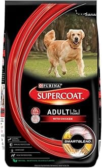 Purina Supercoat Adult Dry Dog Food, Chicken, 8kg Pack