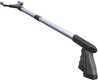 FitPlus PowerGrip T9, Grabber Tool, Wide Jaw, Foldable, Steel Cable, with 96 Grip Points for Firm Grip, 32" with Magnet