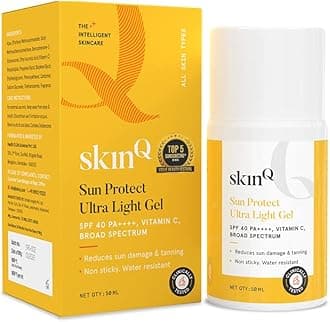 Sunscreen for Men & Women 50ml with Vitamin C, SPF 40 & Broad Spectrum PA++++ | Sun Protect Ultra Light Gel suitable for All Skin Types | Lightweight, Non-Sticky & Water-Resistant