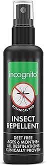 Insect Repellent Spray, 100ml - Natural DEET Free, Shields from Wide Range of Biting Insects. Clinically proven protection from Ticks & Dengue carrying mosquitoes, Organic Mosquito Repellent