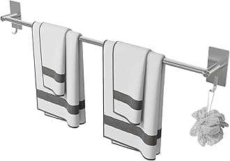 JS Towel Rail Wall Mounted 80CM Bathroom Towel Holder SUS304 Stainless Steel Hand Towel Rack Modern Home Decor Bath Towel Hanger Hardware Accessories