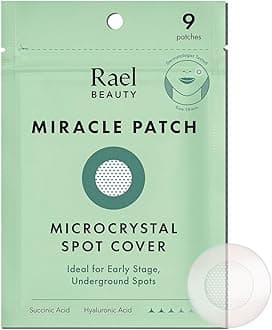 Pimple Patches, Miracle Microcrystal Spot Cover - Korean Skincare, Acne Treatment Patch with Tea Tree Oil for Early Stage, Hydrocolloid, Vegan & Cruelty Free (9 Count)