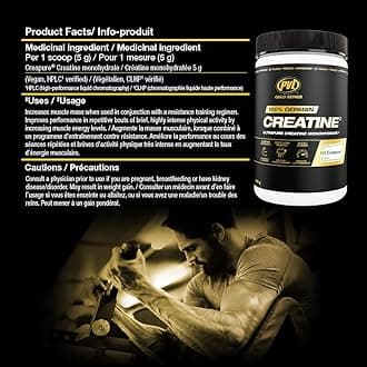 PVL Creapure Creatine - 100% Pure German Creatine monohydrate Powder - 48 Servings - 240 g