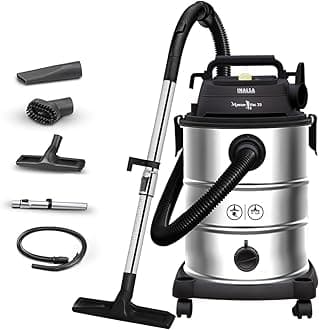INALSA Wet and Dry Vacuum Cleaner for Home,35 ltr Capacity,1700 W, 22 kPa Suction,Blower Function,2 Yr Warranty, HEPA Filter, House Cleaning Machine,Industrial Vacuum Cleaner Heavy duty(MasterVac 35)