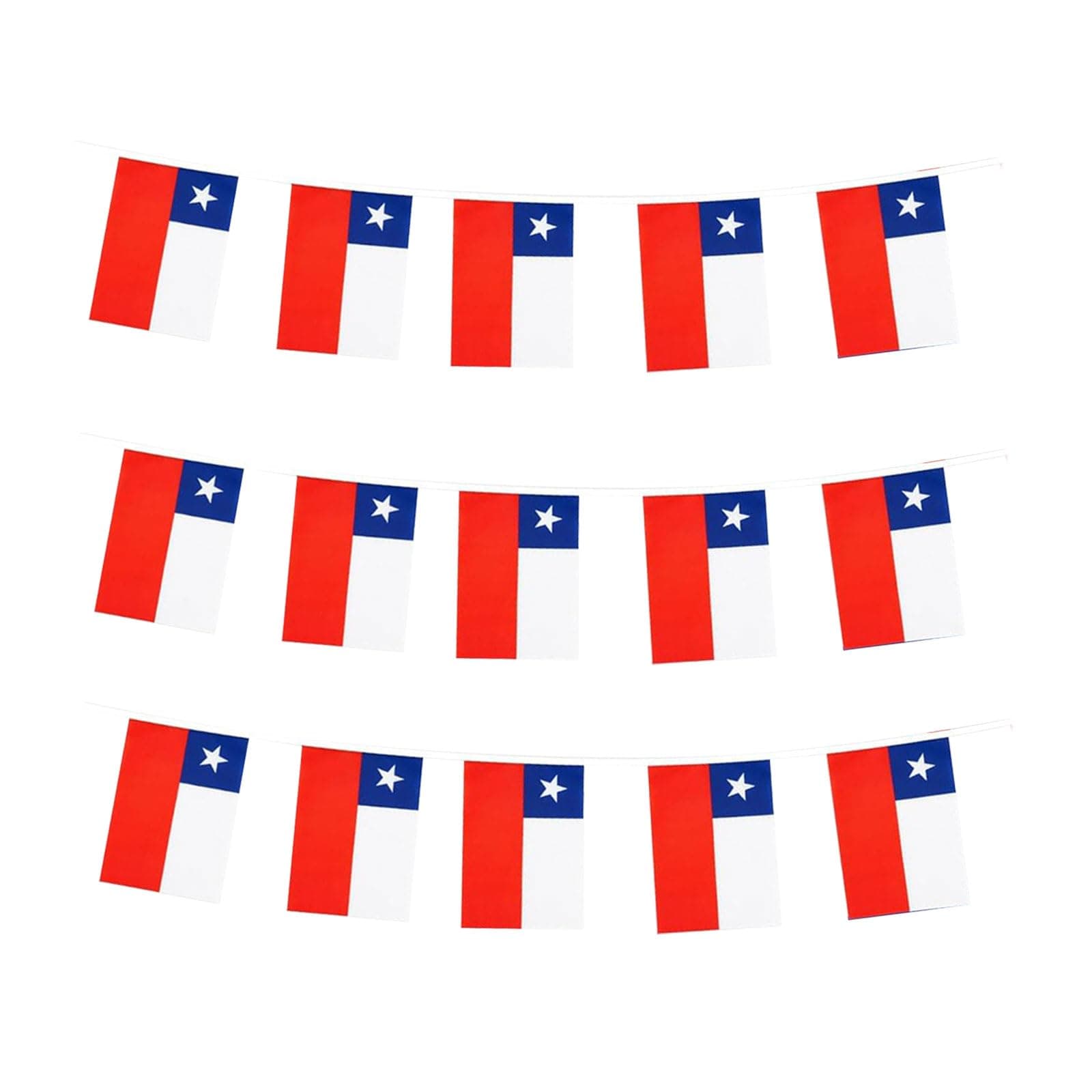Chile Flag Chilean Flag, Small String Chile Flags Mini Chilean Flags Banner, Used for Party School Sports Events Patriotic Festival Decorations
