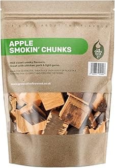 Green Olive Firewood FAPCC5 Apple Wood BBQ Smoking Chunks, Natural