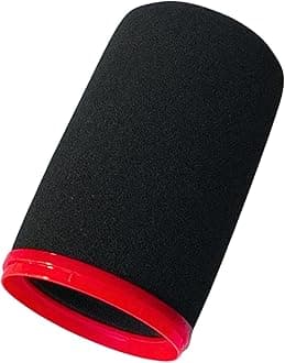 Custom Red Microphone Windscreen for Shure SM7B, SM7dB and MV7 Mic - POP Filter RK345B Replacement with Colored Retaining Ring (Red)