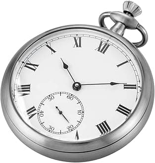 Resistance Full Steel Pocket Watch Mechanical Hand Wind Antique Clock Honed Stainless Original with Chain & Box