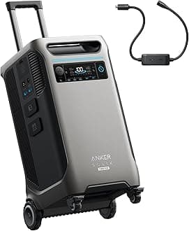 SOLIX F3800 Plus Portable Power Station (2025 NEW) and 240V Generator Input Adapter, 3,840Wh, 3,200W Solar Input, Generators for Home Use, Works with Generator, For Power Outages and Emergencies