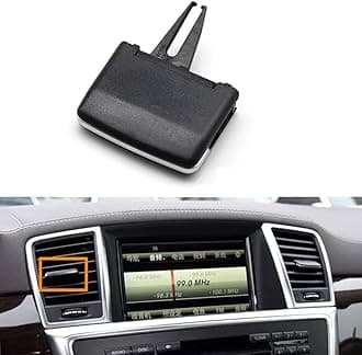 1668300154 Front Rear Dash Air Conditioner Ac Vent Grille Tab Clip Slider compatible with Mercedes Benz M GL ML GLE GLS W166 W292 2011-2019 (Center Right/Left)