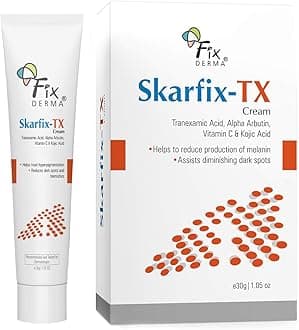 Fixderma Tranexamic Acid + 2% Kojic Acid + 1% Arbutin SKARFIX -TX Face Cream | Pigmentation Removal Cream | Kojic Acid Cream | Uneven Skin Tone - 30 gm