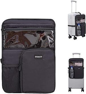 Pouch Add Pockets to Your Hardcase Carry on Luggage, Storage Passport, Bottles, Including Up to 16” Laptop