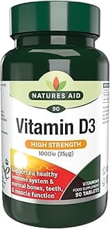 Vitamin D3 1000iu - High Strength 25ug Supplement Support for Bone, Teeth, Muscle & Healthy Immune System - Vegan, Non-GMO, Gluten-Free - Essential Nutrient - 90 Tablets