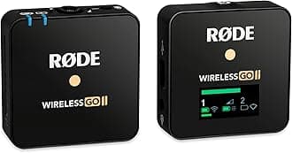 RØDE Wireless GO II Single Ultra-compact Dual-channel Wireless Microphone System with a Built-in Microphone and On-board Recording for Filmmaking, Interviews and Content Creation (Single Set)