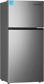 Upstreman 17.6 Cu.Ft Top Freezer Refrigerator Large Capacity Refrigerator, Frost Free, ENERGY STAR, Adjustable Thermostat, Fingerprint Resistant Stainless Steel, Reversible Door