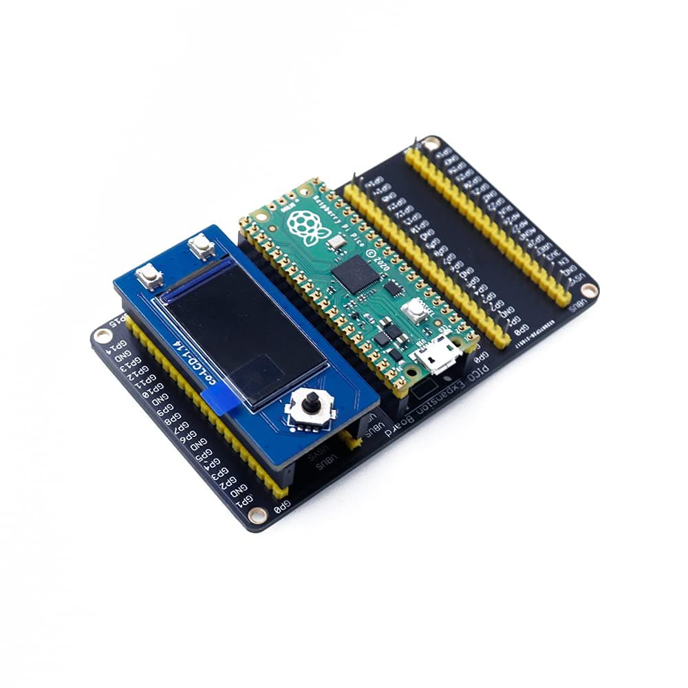 Compatible with Raspberry Pi Pico GPIO Expander External Expansion Board with 1.14inch Pi Pico LCD Screen Three Sets of 2x20 Male Header for Connecting More Expansion Modules