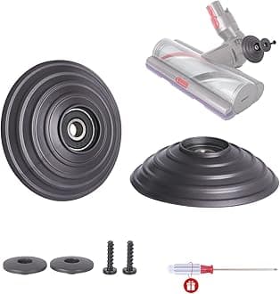 Ball Wheel for 100W High Torque Cleaner Head Compatible with Dyson V10 V11 V15 No. 970100-05 Vacuum Cleaner, V-Ball Wheel Replacement Parts, Ball Wheels with Screwdriver Set, Upgraded Matte Finished