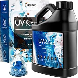 1000g UV Resin, Crystal Clear for Beginners and Professionals, UV Resin Hard Type Kit for Jewelry Making, Earrings, DIY Craft
