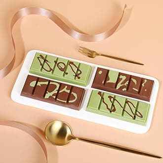 Fimary Chocolate Molds, Non-Stick Chocolate Bar Mold, Food Grade Silicone Deep Mold for Dubai Chocolate Bar Pistachio, Snacks - Set of 3