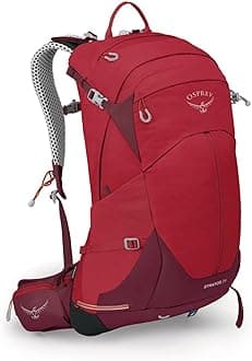 Osprey Stratos 24L Men's Hiking Backpack, Poinsettia Red