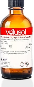 Volu-Sol Microscope Immersion Oil - Type A (Low Viscosity), Safe for All Lenses, Precision PP Polycone 150 centisokes - Enhance Microscopy Clarity for Microscope Slide | Clear Vision 125mL / 4oz