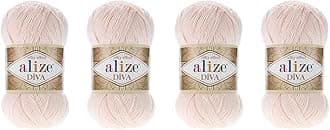 Hand Knitting Yarn 100% Microfiber Acrylic Yarn Alize Diva Silk Effect Thread Crochet Art Lace Craft Lot of 4 skeins 400gr 1532yds (382)