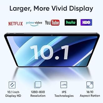Android 13 Tablet, 10.1 inch Tablet, 2024 Latest Tablet with Keyboard, Mouse, 10GB+64GB 1TB Expand, 8000mAh, Octa-Core Processor, Dual Camera 5MP+8MP, 2.4G+5GWIFI, 1280x800 FHD IPS Touch Screen