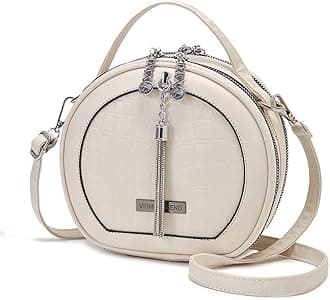 VISMIINTRENDStylish Leather Round Crossbody Sling Side Shoulder Hand Bags for Women | Daily Use | Mobile Phone Bag | Ladies Purse | Birthday Gift for Teenager Girls | Wife | Rakhi Gifts for Sisters