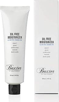 Baxter of California Oil Free Face Moisturizer for Men | Lightweight | Fragrance Free | All Skin Types | 4 Fl Oz