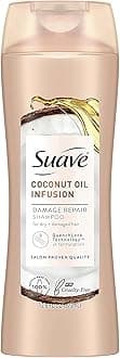 SuaveProfessionals Damage Repair Shampoo, Coconut Oil Infusion, 12.6 oz