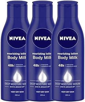 Nourishing Lotion Body Milk, 200ml (Pack of 3), Dry Skin