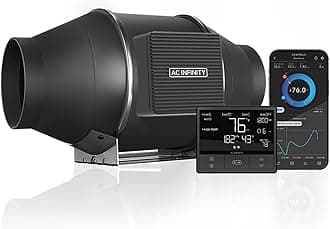 CLOUDLINE PRO T4, Quiet 100mm Inline Duct Fan with Temperature Humidity VPD Controller, WiFi Integrated App Control Ventilation Exhaust Fan for Heating Cooling Grow Tent Hydroponic 4-Inch