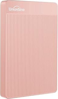 UnionSine 500GB Ultra Slim Portable External Hard Drive USB3.0 HDD Storage Compatible for PC, Desktop, Laptop,Mac, Xbox One, Xbox 360, PS4(Pink) HD-2510
