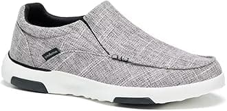 OrthoComfoot Men's Orthopedic Comfortable Slip-On Shoes with Arch Support, Orthotic Loafers for Plantar Fasciitis, Canvas Leisure Vintage Flat Walking Shoes for Foot and Heel Pain Relief