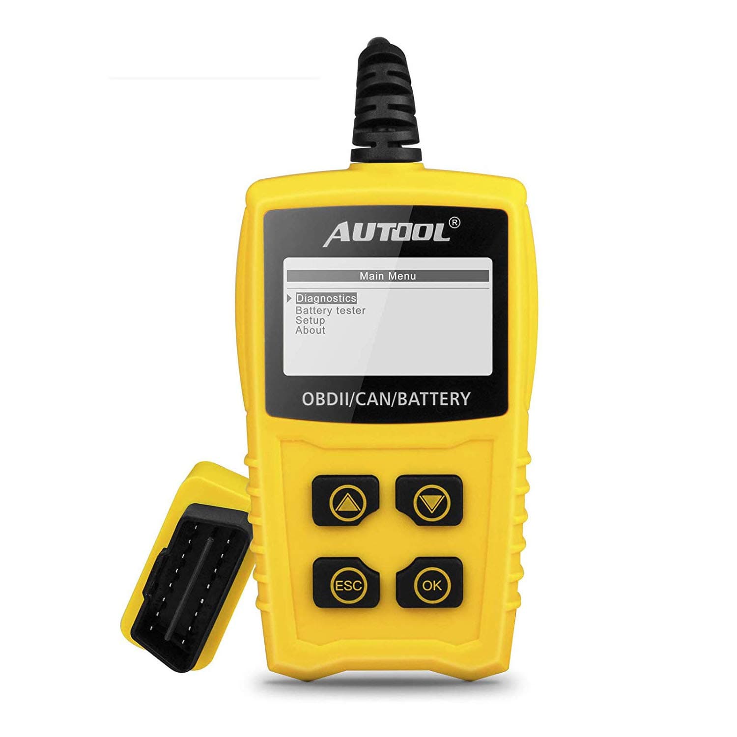 AUTOOL OBD2 Code Reader, CS330 Automative Diagnostic Engine Code Scanner with Battery Tester Car Engine Fault Code Reader with I/M Readiness for SUV/Car/Van