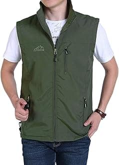 GihuoMen's Golf Lightweight Photo Vest Fishing Travel Safari Vest