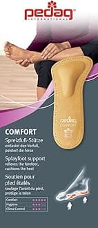 pedag (US WOMEN11/MEN8/EU 41) - 142 Comfort 3/4 Leather Orthotic with Supportive Metatarsal Pad and Heel Cushion, Tan
